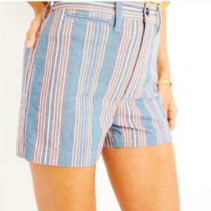 MADEWELL Emmett Shorts in Rainbow Stripe